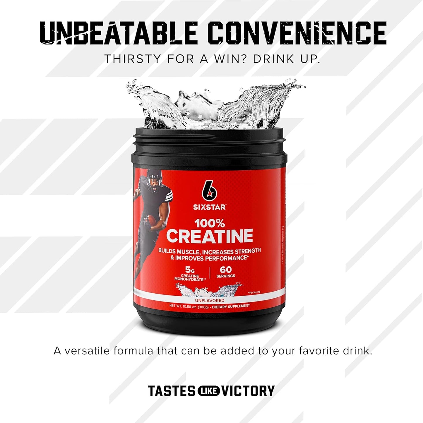 100% Creatine Monohydrate Powder - Unflavored Micronized Creatine Monohydrate Supplement for Workout Performance, Muscle Building & Strength - Creatine Powder for Women & Men - 60 Servings