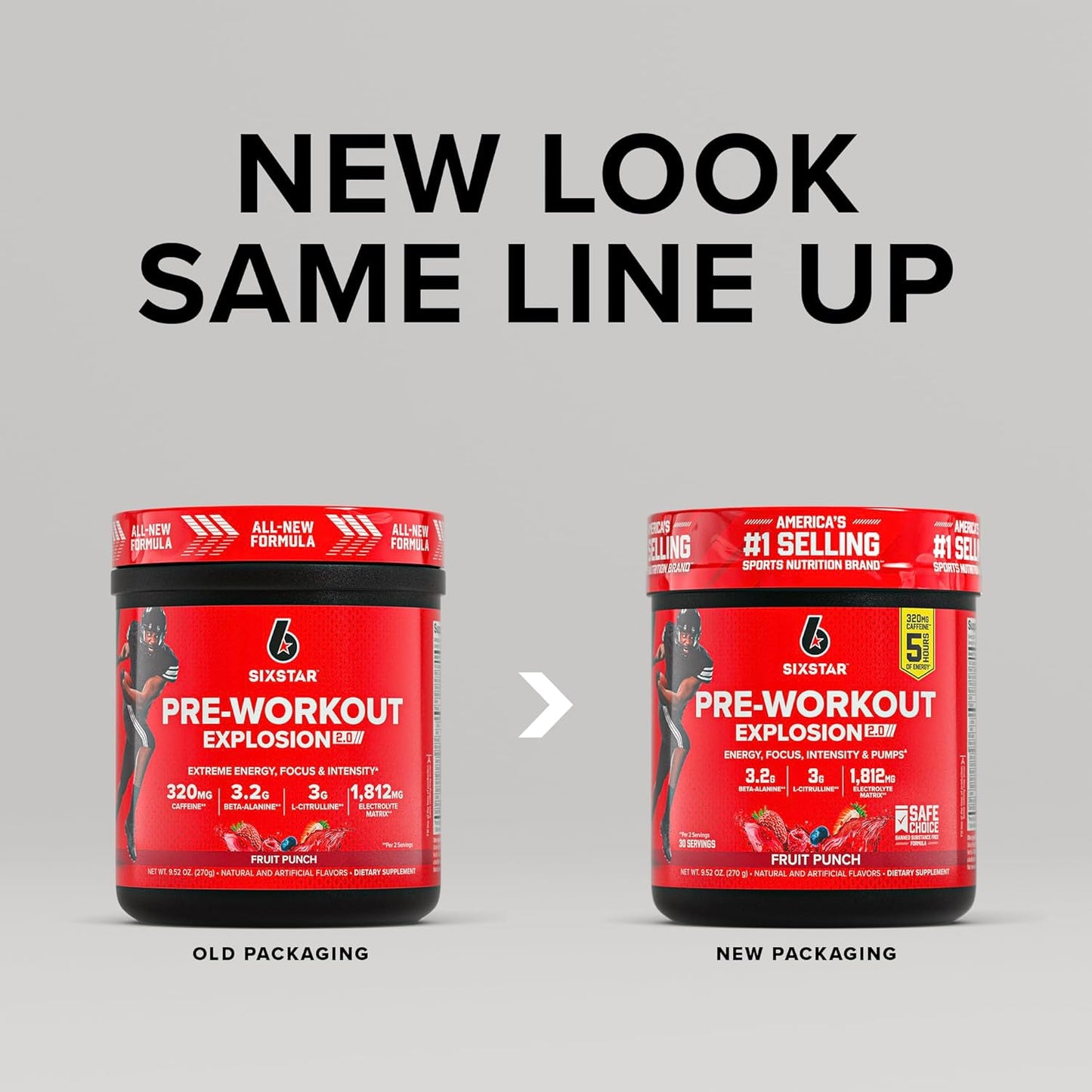 Pre-Workout Powder for Men & Women, Fruit Punch (30 Servings) - Preworkout Explosion 2.0 Energy Powder Drink Mix with Beta-Alanine & Caffeine - Sports Nutrition Supplement Products