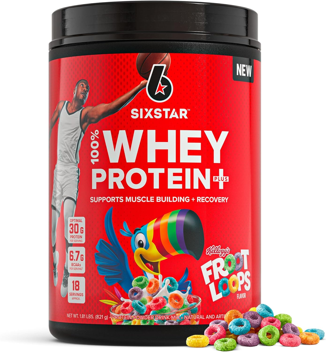 Whey Protein Powder plus - Muscle Building & Recovery Formula with Whey Isolate Powder, Bcaas, 30G Protein, Immune Support - Post-Workout Supplement - Vanilla Cream, 1.8 Lbs