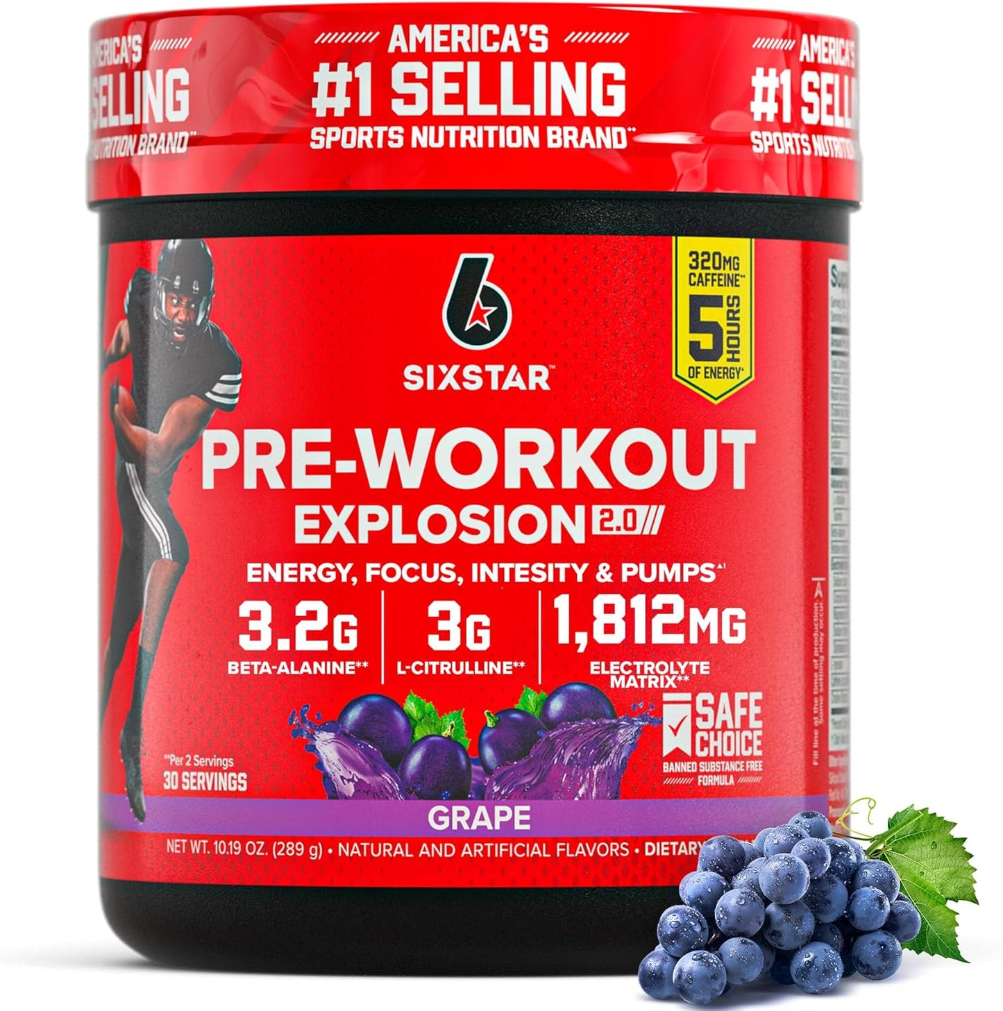Pre-Workout Powder for Men & Women, Fruit Punch (30 Servings) - Preworkout Explosion 2.0 Energy Powder Drink Mix with Beta-Alanine & Caffeine - Sports Nutrition Supplement Products