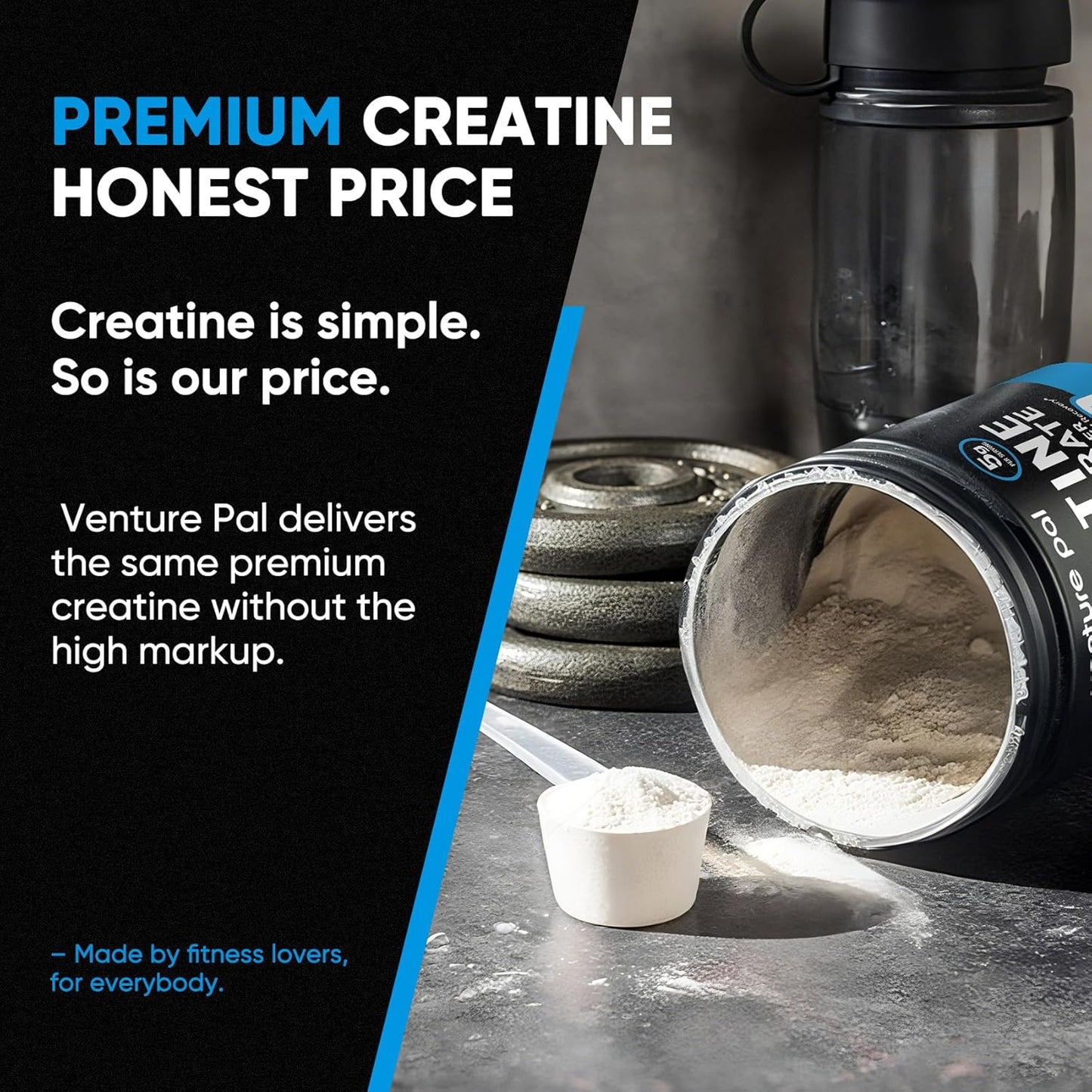 100% Pure Micronized Creatine Monohydrate Powder, Unflavored Creatine for Women & Men, Vegan, Keto, Gluten Free, 5 G (5000Mg) per Serving, Creatina Monohidratada En Polvo