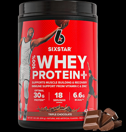 Whey Protein Powder plus - Muscle Building & Recovery Formula with Whey Isolate Powder, Bcaas, 30G Protein, Immune Support - Post-Workout Supplement - Vanilla Cream, 1.8 Lbs