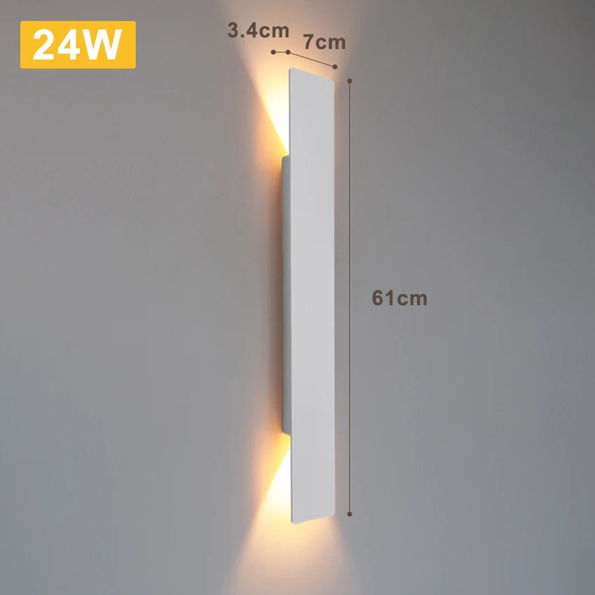 LED Black & White Wall Lamp Indoor/Outdoor