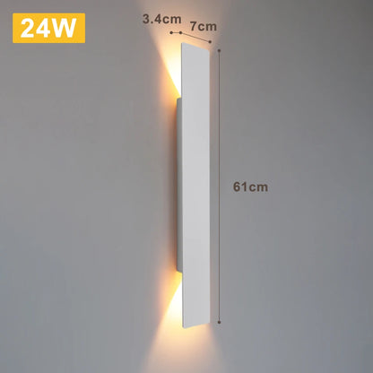 LED Black & White Wall Lamp Indoor/Outdoor