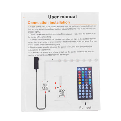 Permanent Outdoor Eaves LED/RGB Waterproof String Lights, Christmas Party Lighting