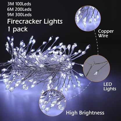 USB Power LED Firecracker String Lights