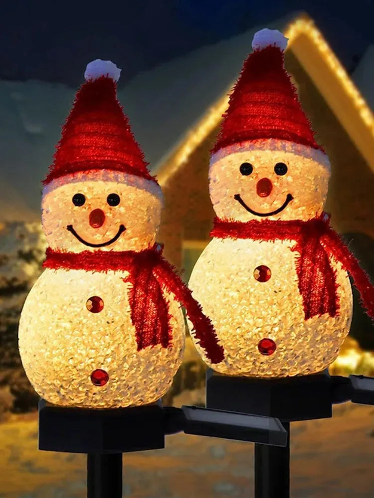 Outdoor Christmas Snowman Light, Solar Powered