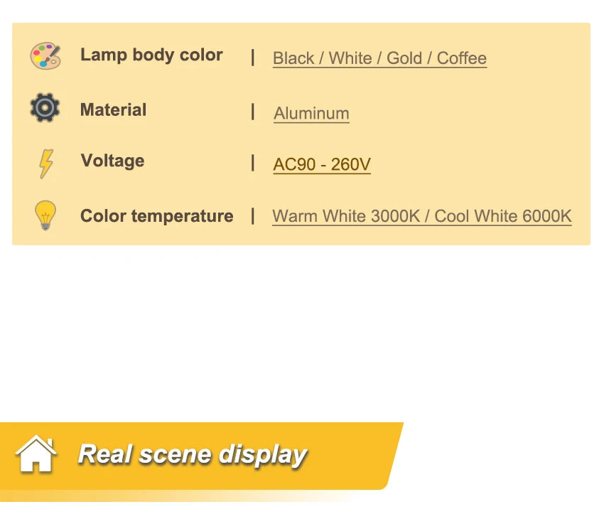 LED Black & White Wall Lamp Indoor/Outdoor