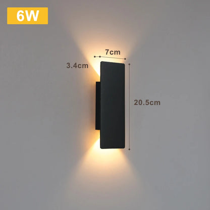LED Black & White Wall Lamp Indoor/Outdoor