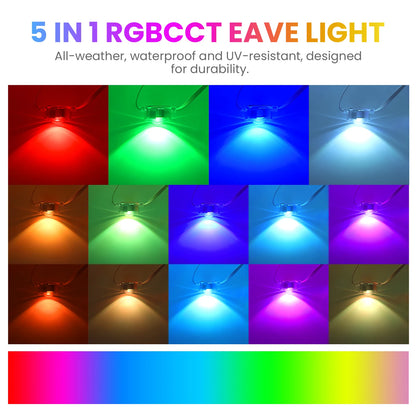 Permanent Outdoor Eaves LED/RGB Waterproof String Lights, Christmas Party Lighting