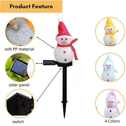 Outdoor Christmas Snowman Light, Solar Powered