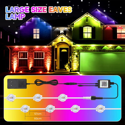 Permanent Outdoor Eaves LED/RGB Waterproof String Lights, Christmas Party Lighting