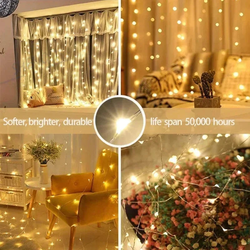 LED Garland Curtain Lights