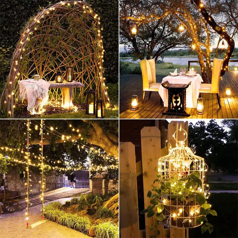 LED Solar Outdoor Garden Fairy String Light