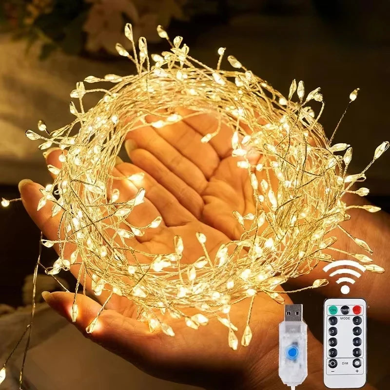 USB Power LED Firecracker String Lights