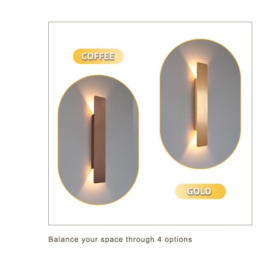 LED Black & White Wall Lamp Indoor/Outdoor