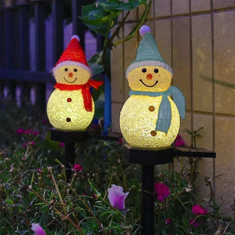 Outdoor Christmas Snowman Light, Solar Powered