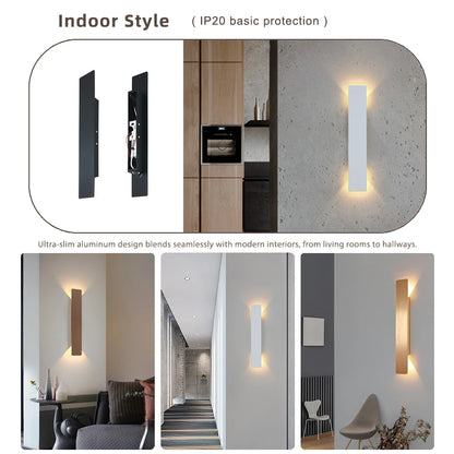 LED Black & White Wall Lamp Indoor/Outdoor