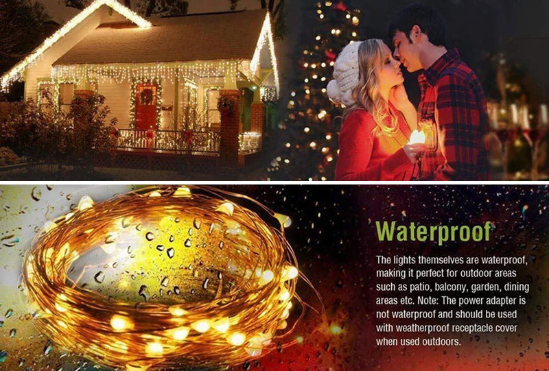 LED Solar Outdoor Garden Fairy String Light