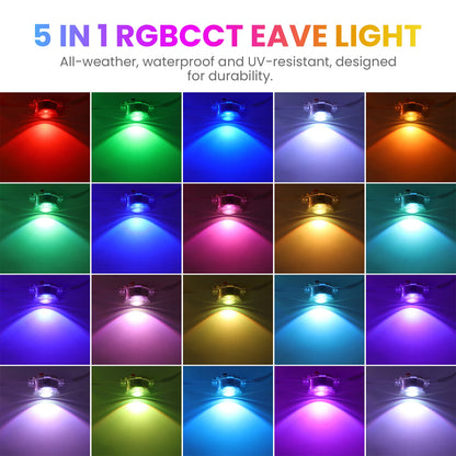Permanent Outdoor Eaves LED/RGB Waterproof String Lights, Christmas Party Lighting