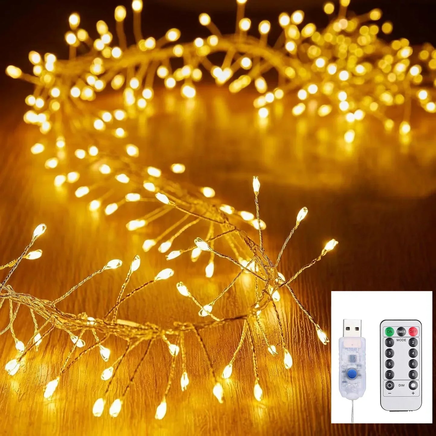 USB Power LED Firecracker String Lights