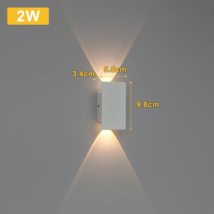 LED Black & White Wall Lamp Indoor/Outdoor