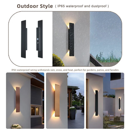 LED Black & White Wall Lamp Indoor/Outdoor