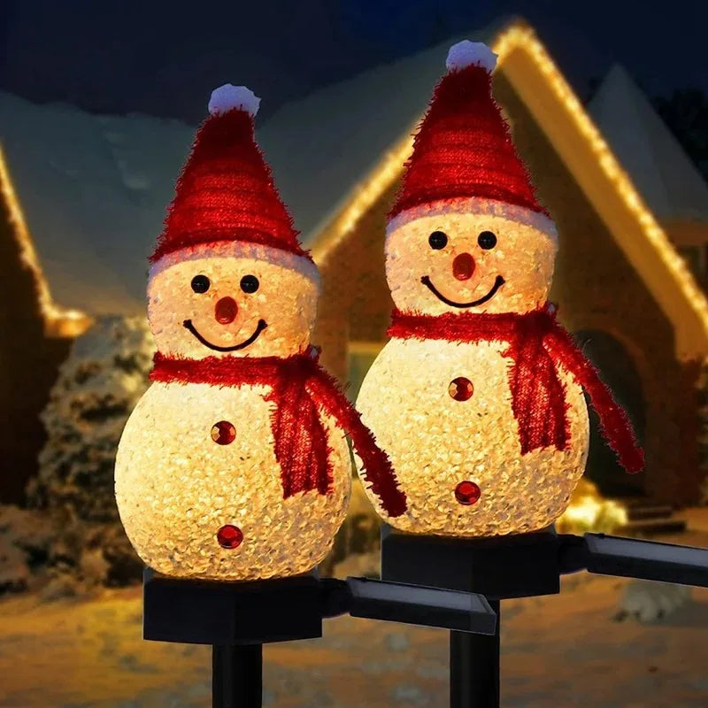 Outdoor Christmas Snowman Light, Solar Powered