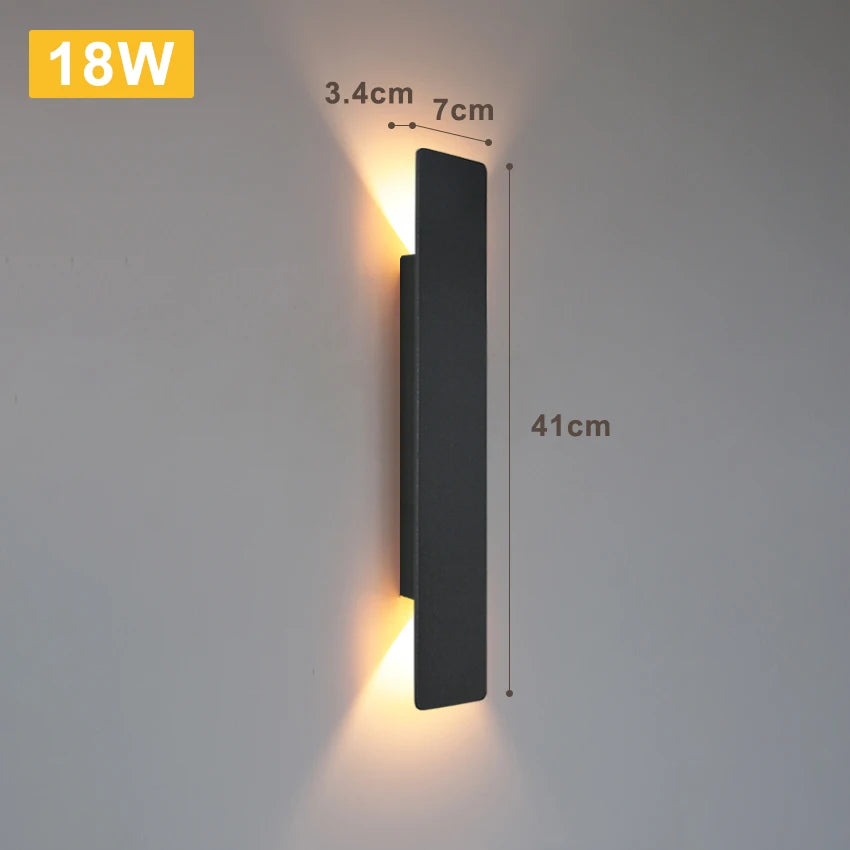 LED Black & White Wall Lamp Indoor/Outdoor