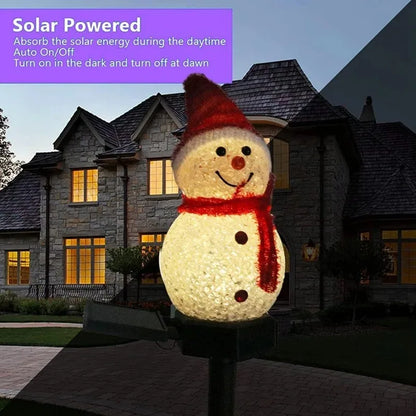 Outdoor Christmas Snowman Light, Solar Powered
