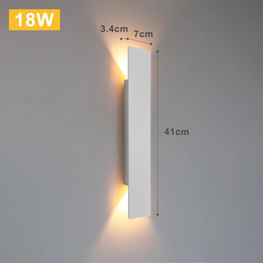 LED Black & White Wall Lamp Indoor/Outdoor