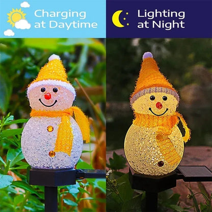Outdoor Christmas Snowman Light, Solar Powered